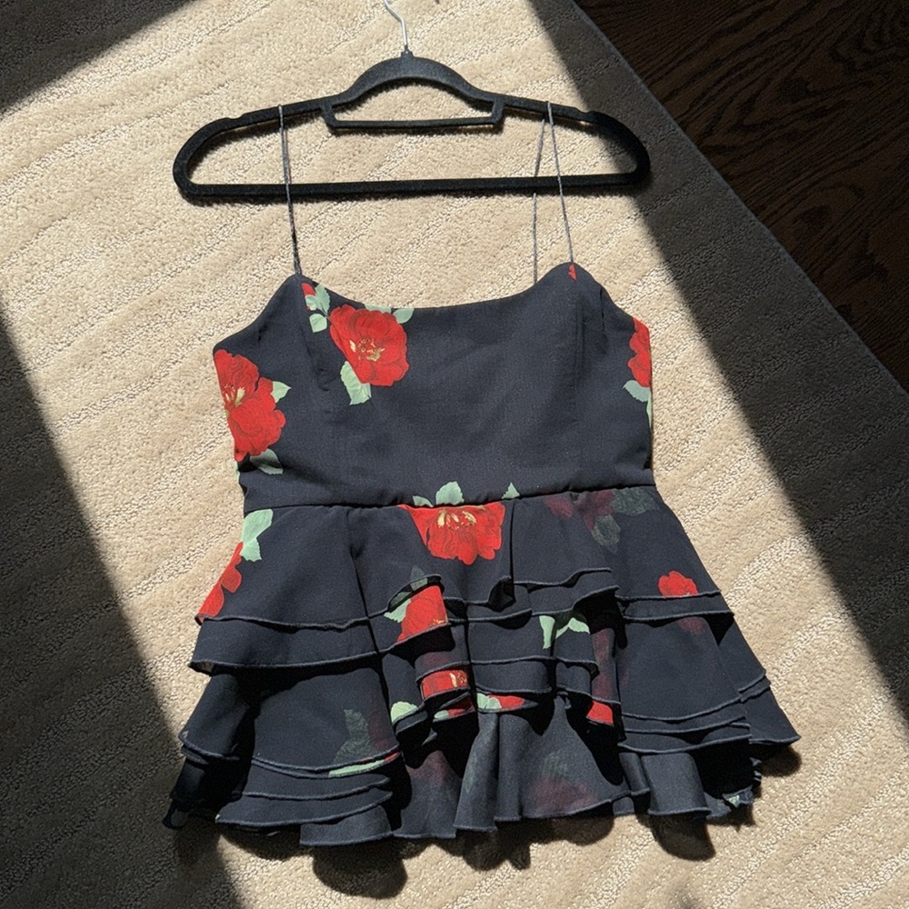 Zara Floral Print Ruffled Top - Picture 4 of 15